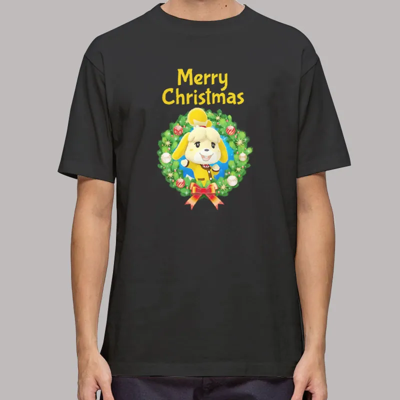 Nintendo Animal Crossing Merry Christmas Wreath T Shirt, Sweatshirt And Hoodie