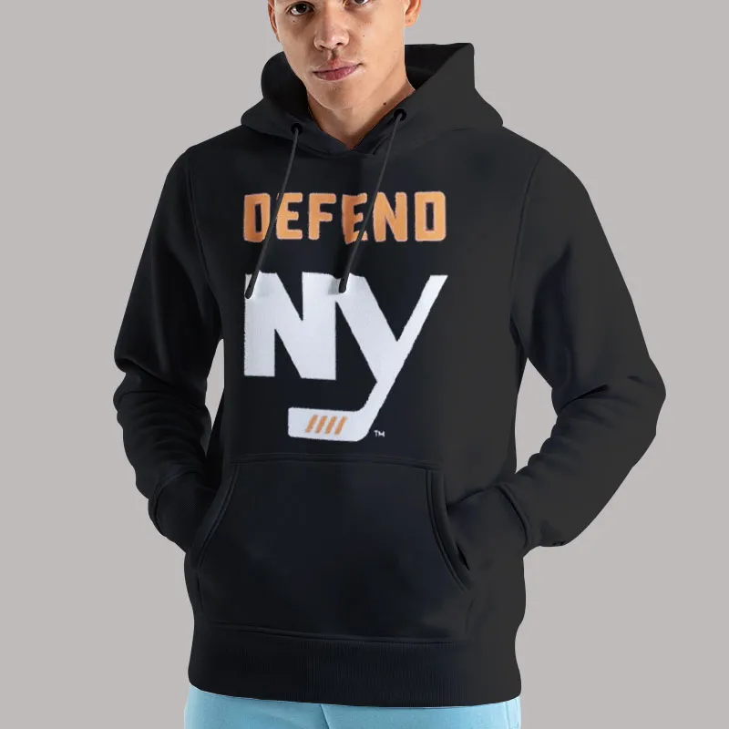 Unisex Hoodie Black 90s Nhl New York Islanders Sweatshirt