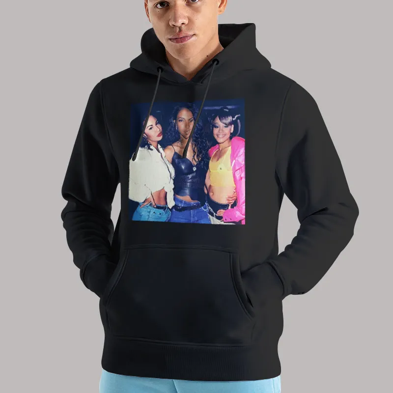 Unisex Hoodie Black Aaliyah Selena Left Eye Vintage T Shirt, Sweatshirt And Hoodie