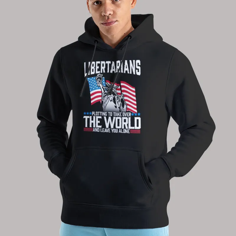 Unisex Hoodie Black American Flag Statue Of Liberty Libertarian Freedom Funny Libertarian T Shirt, Sweatshirt And Hoodie