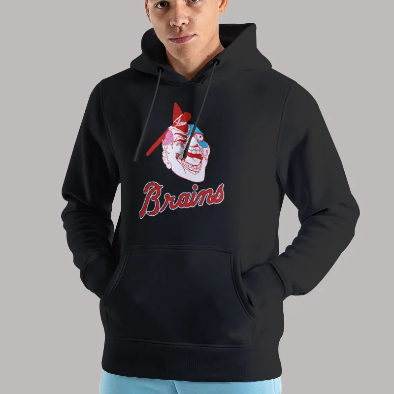 Unisex Hoodie Black Atlanta Brains Braves Baseball Zombie T Shirt, Sweatshirt And Hoodie