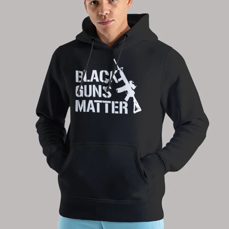 Unisex Hoodie Black Black Rifles Black Guns Matter Shirt