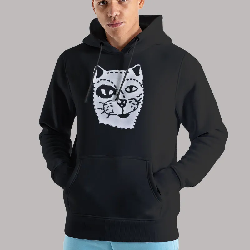 Unisex Hoodie Black Cat Face Grey Anatomy T Shirt, Sweatshirt And Hoodie