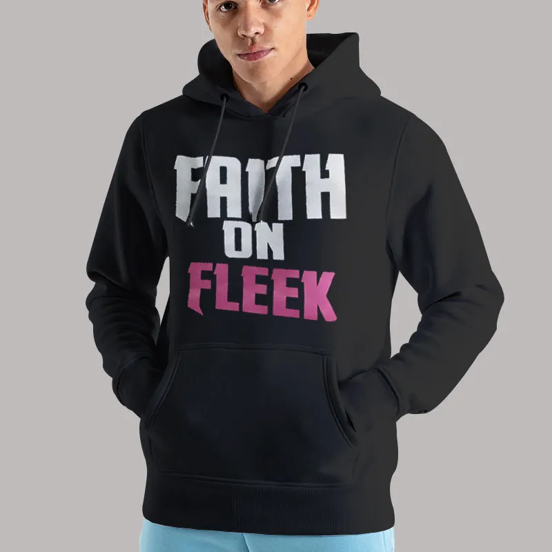Unisex Hoodie Black Christian Slogan Faith on Fleek Shirt