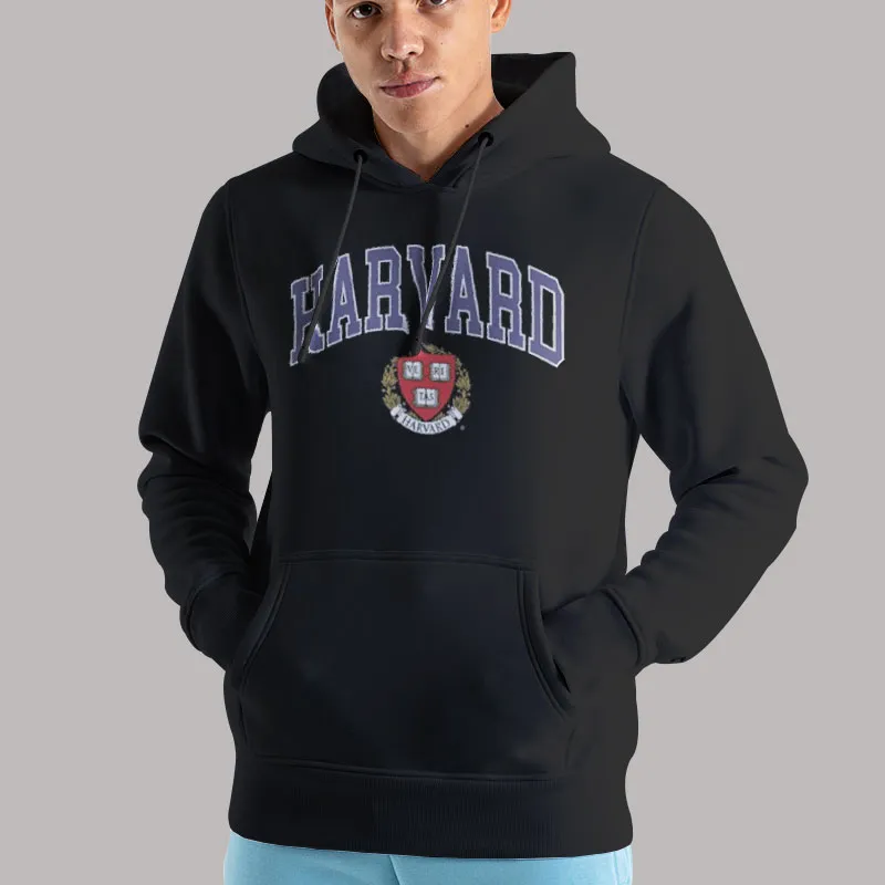 Unisex Hoodie Black College University Vintage Harvard Sweatshirt
