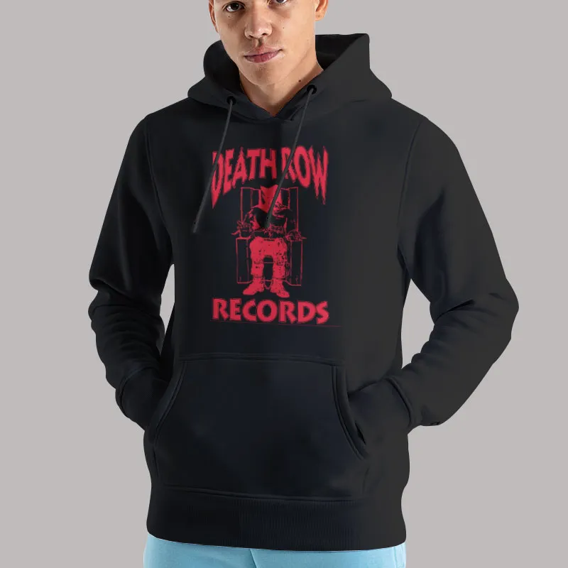 Unisex Hoodie Black Death Row Records Logo Apparel Vintage Rap Music T Shirt, Sweatshirt And Hoodie