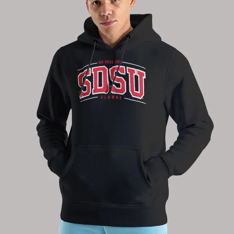 Unisex Hoodie Black San Diego State University Sdsu Sweatshirt