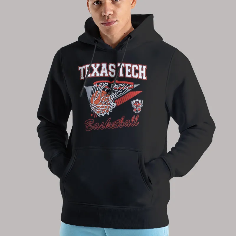 Unisex Hoodie Black Team Basketball Texas Tech Sweatshirt