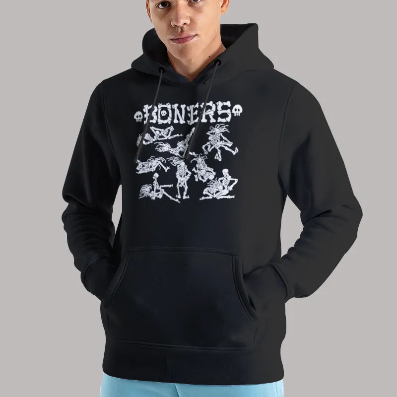 Unisex Hoodie Black Vintage Boners Skeleton Sex Position T Shirt, Sweatshirt And Hoodie