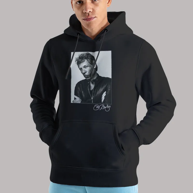 Unisex Hoodie Black Vintage Jon Bon Jovi T Shirt, Sweatshirt And Hoodie