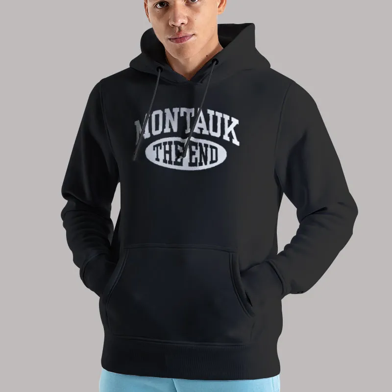 Unisex Hoodie Black Vintage the End Montauk Sweatshirt