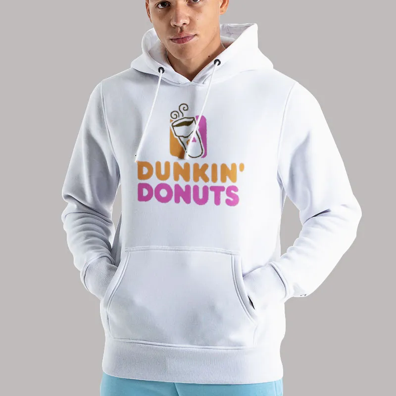 Unisex Hoodie White America Runs On Dunkin Donuts Sweatshirt