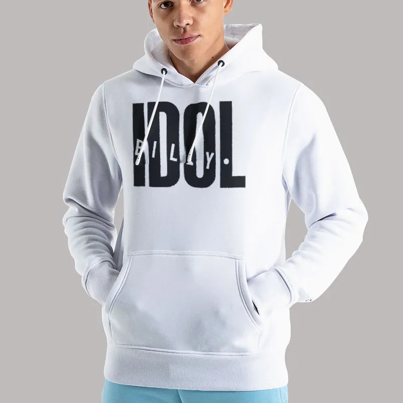 Unisex Hoodie White Billy Idol Rock Star Billy Idol T Shirt, Sweatshirt And Hoodie