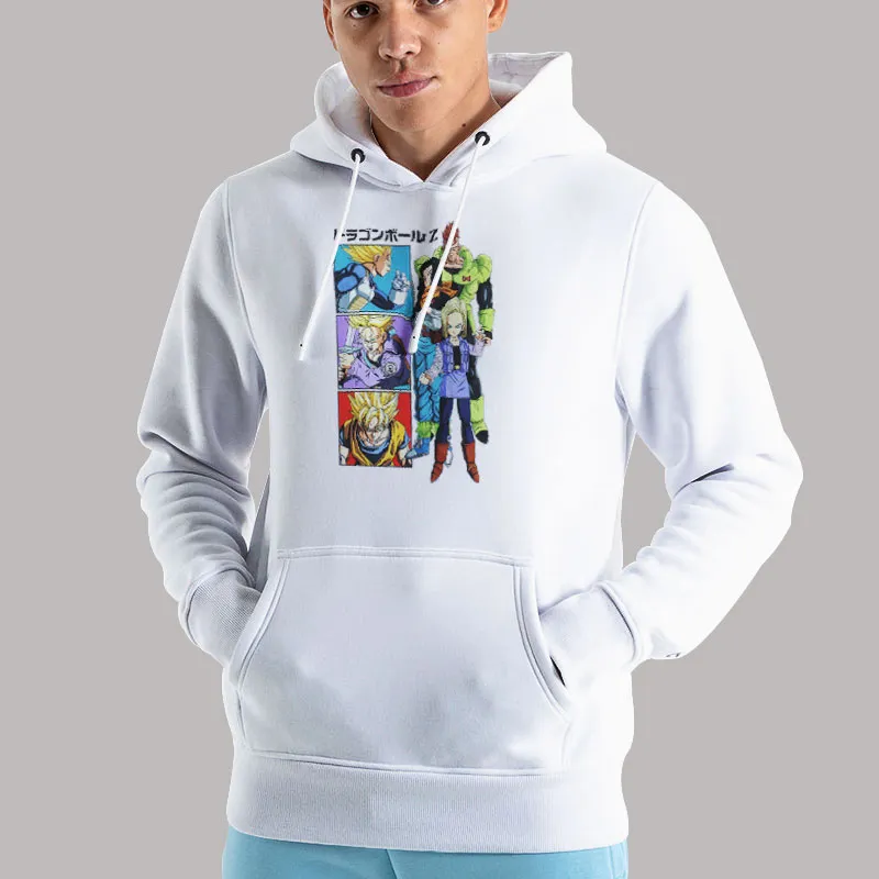 Unisex Hoodie White Dragon Ball Z Android Saga T Shirt, Sweatshirt And Hoodie