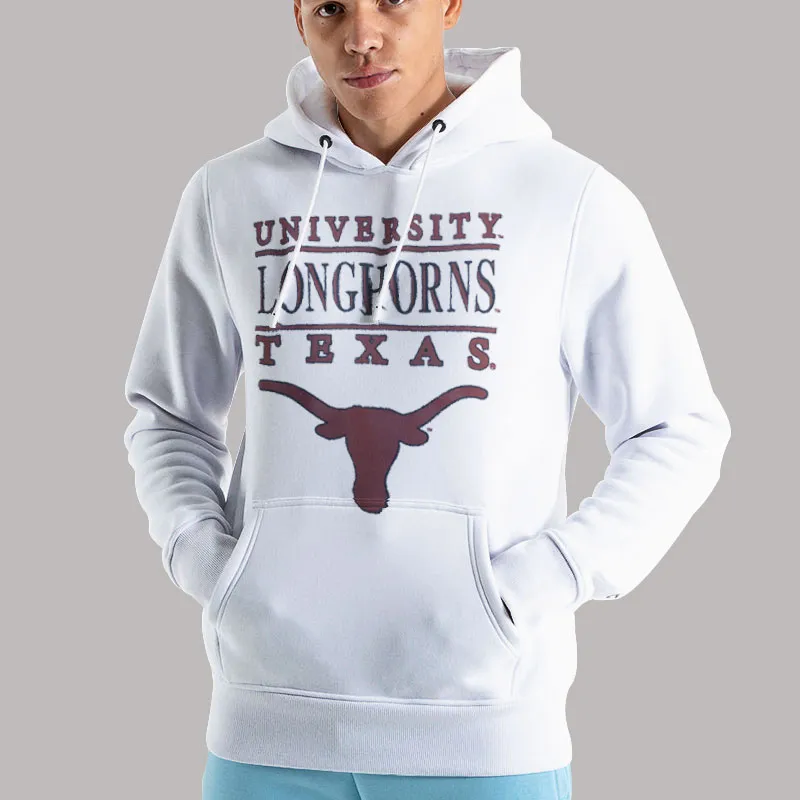 Unisex Hoodie White Texas Longhorns University Of Texas Sweatshirt