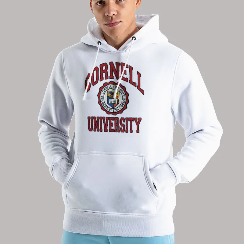 Unisex Hoodie White Vintage Cornell University T Shirt, Sweatshirt And Hoodie