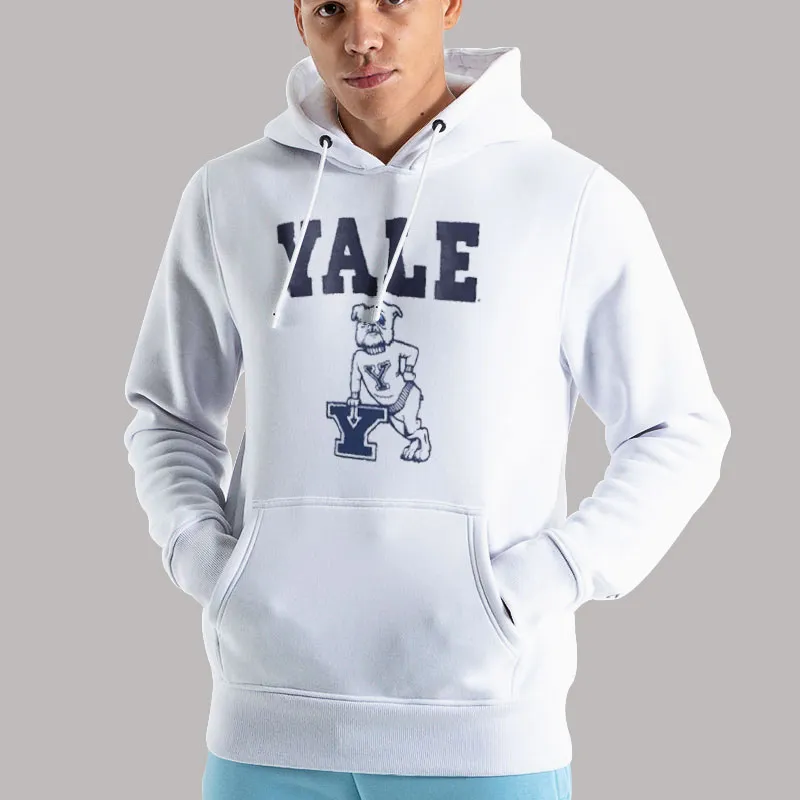 Unisex Hoodie White Yale University Elefants Vintage Yale Sweatshirt