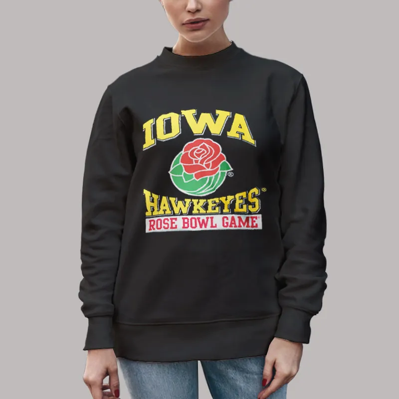 Unisex Sweatshirt Black Bowl Game Hawkeyes Rose Bowl Shirt