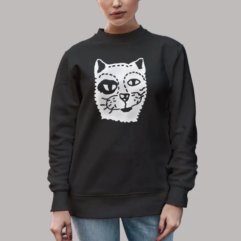 Unisex Sweatshirt Black Cat Face Grey Anatomy T Shirt, Sweatshirt And Hoodie