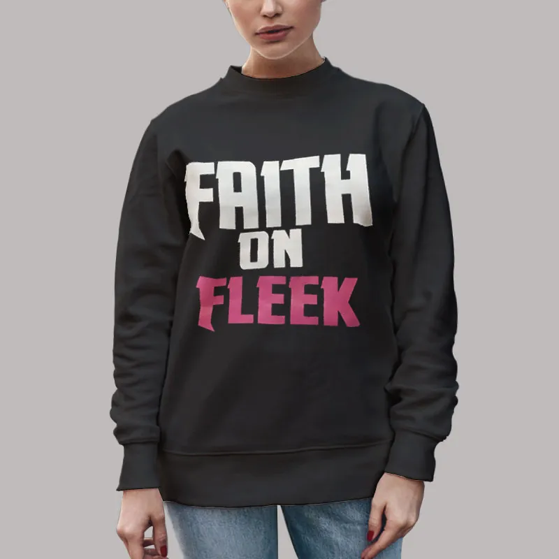 Unisex Sweatshirt Black Christian Slogan Faith on Fleek Shirt