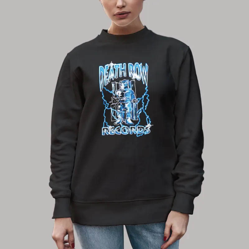 Unisex Sweatshirt Black Death Row Records Airbrush Logo T Shirt, Sweatshirt And Hoodie