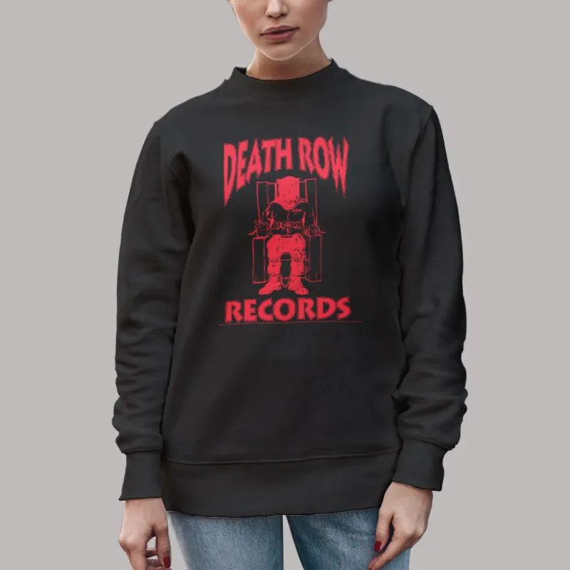 Unisex Sweatshirt Black Death Row Records Logo Apparel Vintage Rap Music T Shirt, Sweatshirt And Hoodie