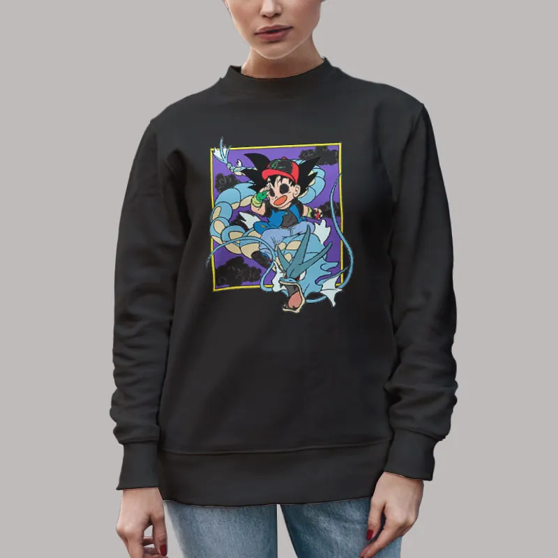 Unisex Sweatshirt Black Dragon Ball Z Pokémon T Shirt, Sweatshirt And Hoodie