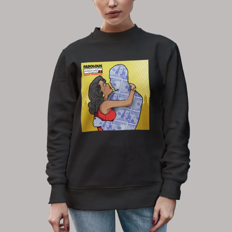 Unisex Sweatshirt Black Fabolous Hip Hop Summertime Shootout Shirt