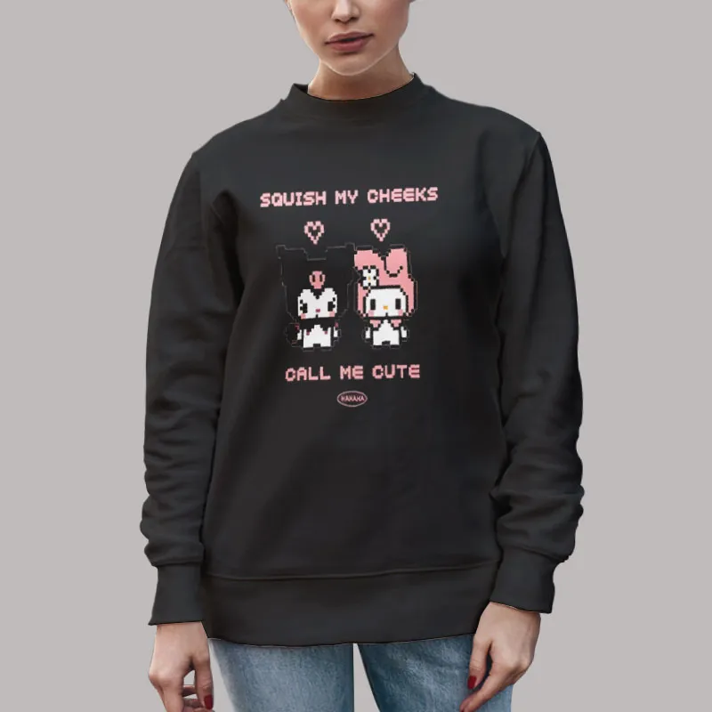 Unisex Sweatshirt Black Japanese My Melody and Kuromi Hoodie
