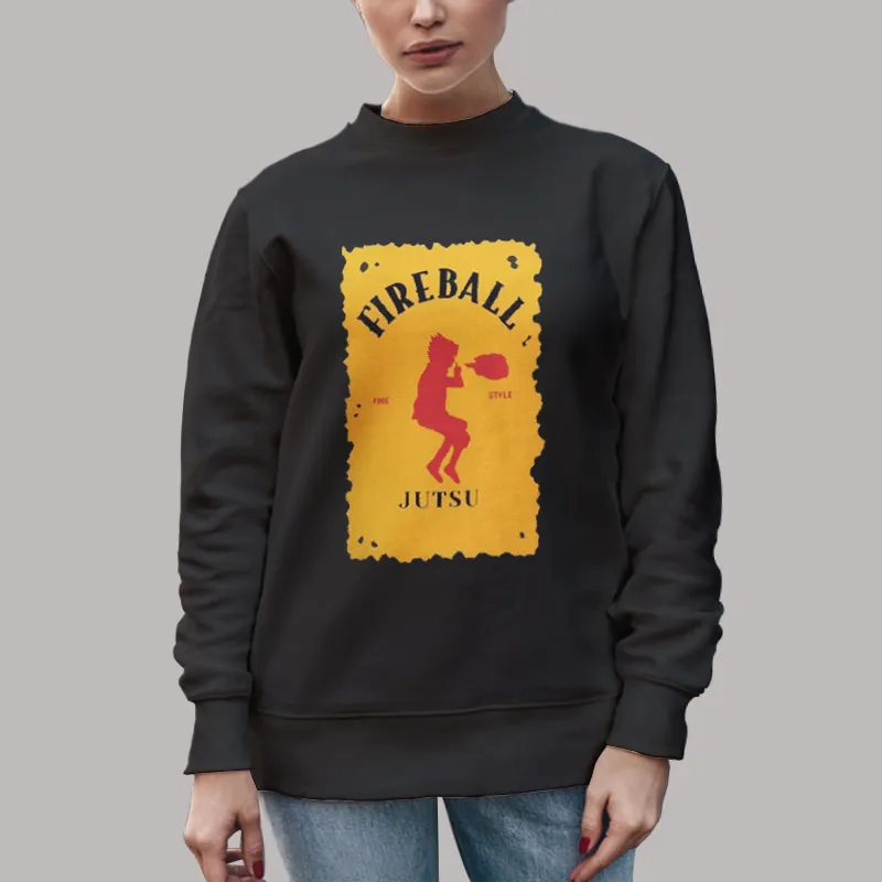 Unisex Sweatshirt Black Shadow Clone Fireball Jutsu Shirt