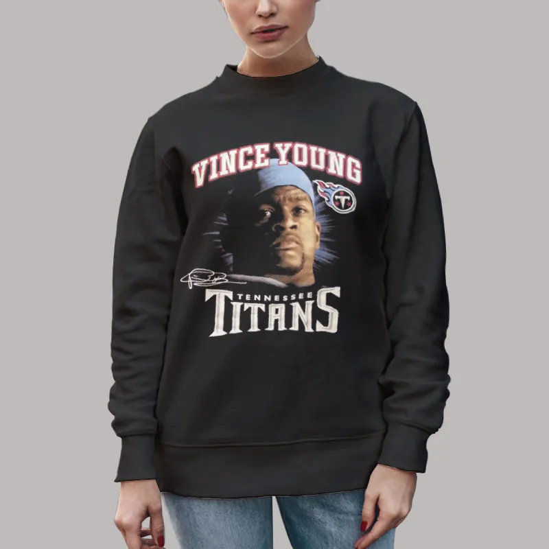 Unisex Sweatshirt Black Tennessee Titans Vince Young Shirt