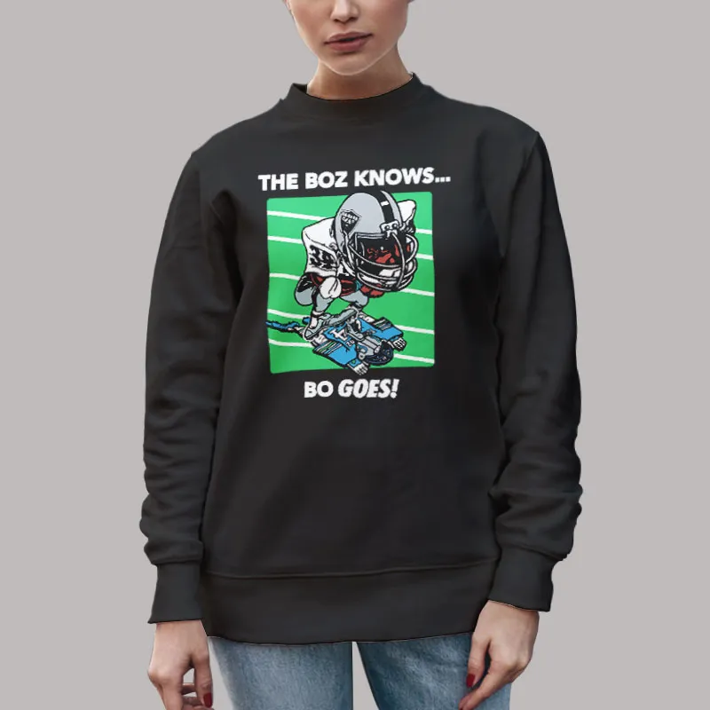 Unisex Sweatshirt Black Vintage Boz Knows Bo Goes T Shirt, Sweatshirt And Hoodie