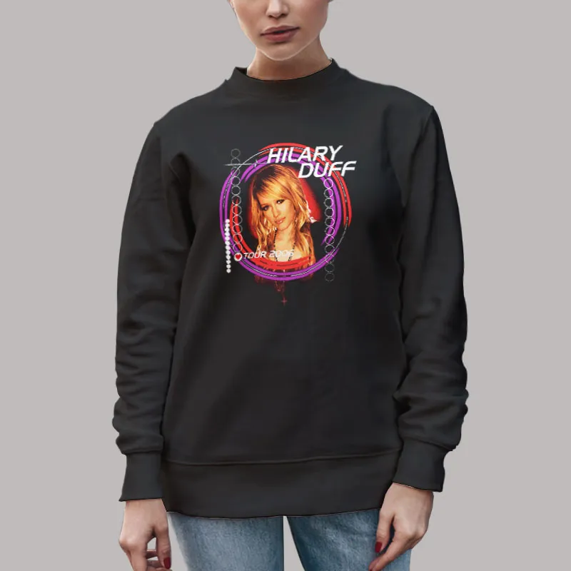 Unisex Sweatshirt Black Vintage Fresh Kills 2006 Hilary Duff Tour T Shirt, Sweatshirt And Hoodie