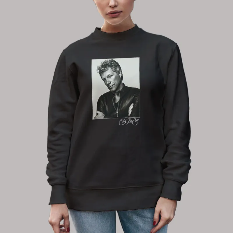 Unisex Sweatshirt Black Vintage Jon Bon Jovi T Shirt, Sweatshirt And Hoodie
