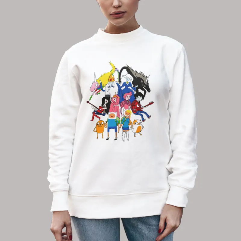 Unisex Sweatshirt White Adventure Time Mirror Counterparts Image T Shirt, Sweatshirt And Hoodie