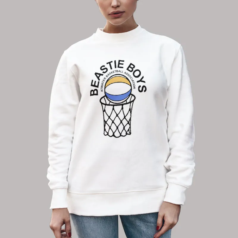 Unisex Sweatshirt White Beastie Boys Vintage 90s Aba Atwater Basketball Association T Shirt, Sweatshirt And Hoodie