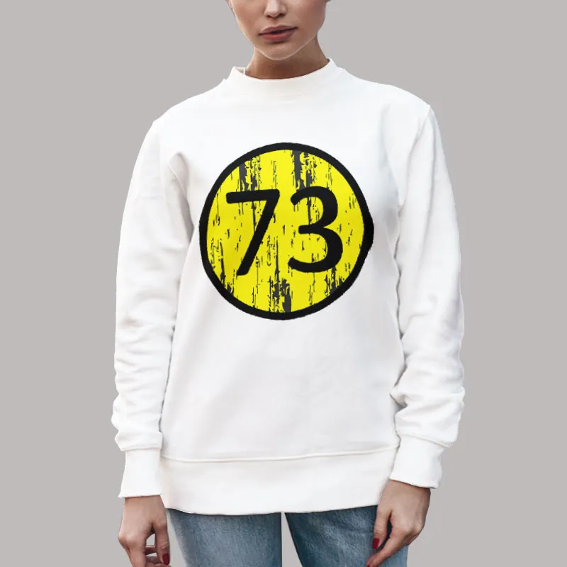 Unisex Sweatshirt White Big Bang Theory Sheldon 73 Vintage T Shirt, Sweatshirt And Hoodie