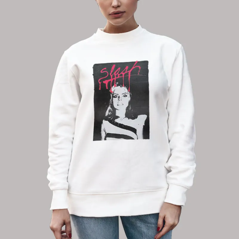 Unisex Sweatshirt White Blondie Debbie Harry Slash Punk Slash Magazine Cover T Shirt, Sweatshirt And Hoodie