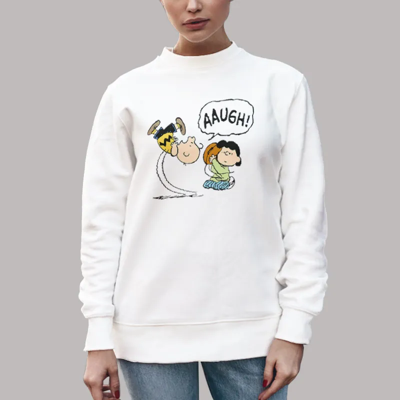 Unisex Sweatshirt White Charlie Brown And Lucy Football T Shirt, Sweatshirt And Hoodie