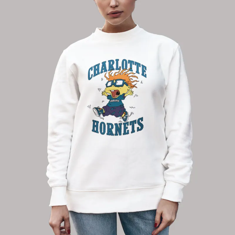 Unisex Sweatshirt White Charlotte Hornets Nickelodeon Rugrats Chuckie T Shirt, Sweatshirt And Hoodie