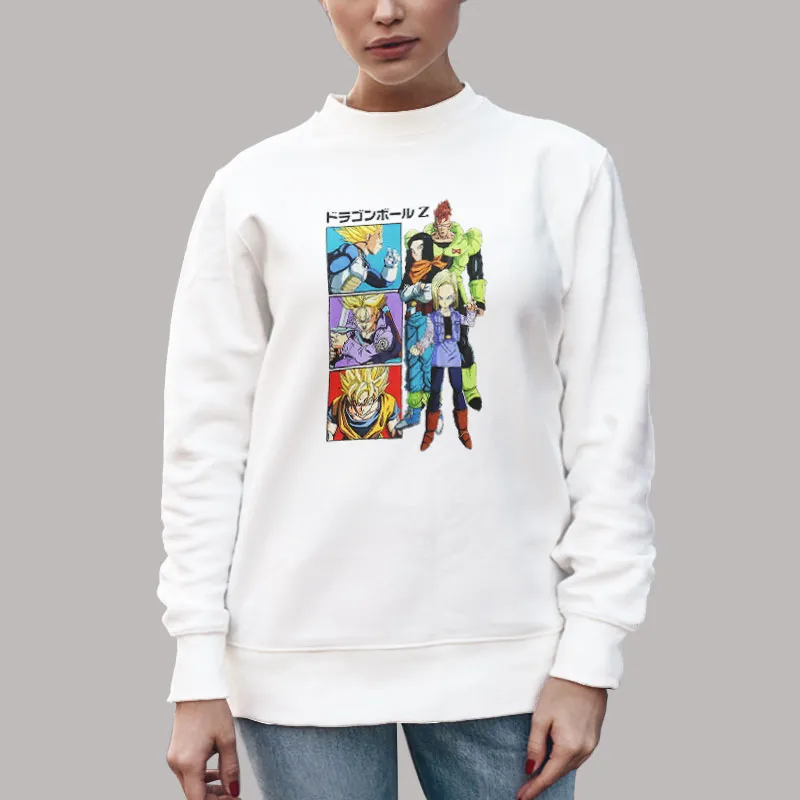 Unisex Sweatshirt White Dragon Ball Z Android Saga T Shirt, Sweatshirt And Hoodie