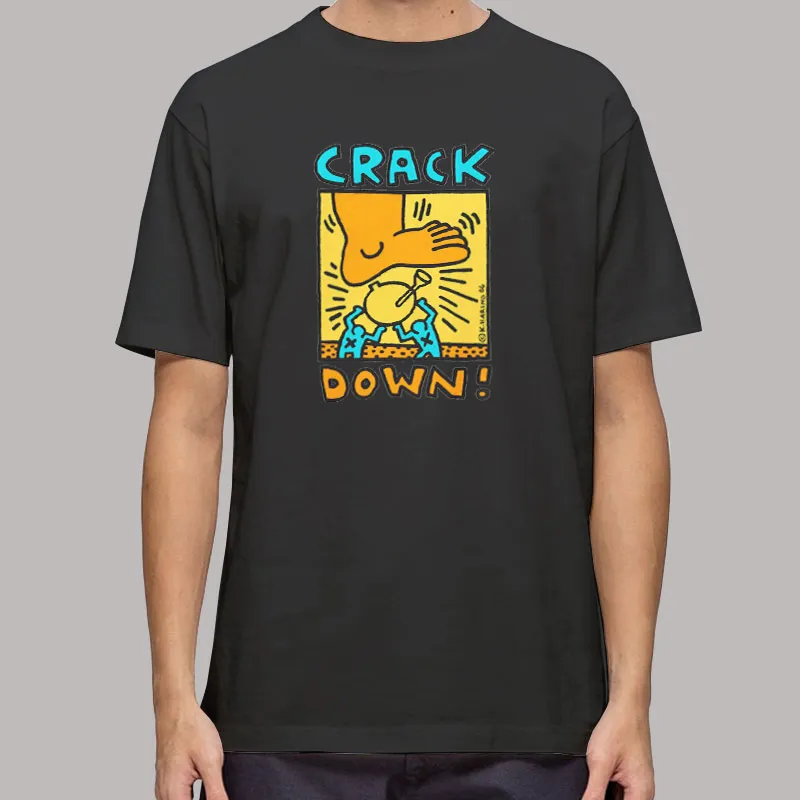 Vintage Keith Haring Tour Crack Down T Shirt, Sweatshirt And Hoodie