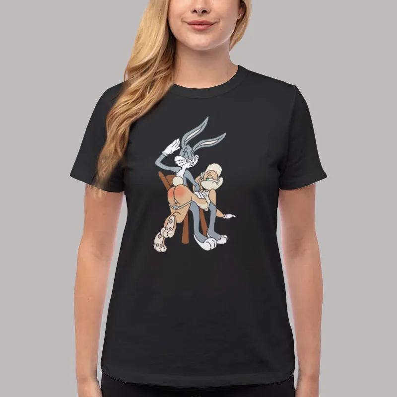 Women T Shirt Black Bugs Bunny And Lola Sexy T Shirt, Sweatshirt And Hoodie