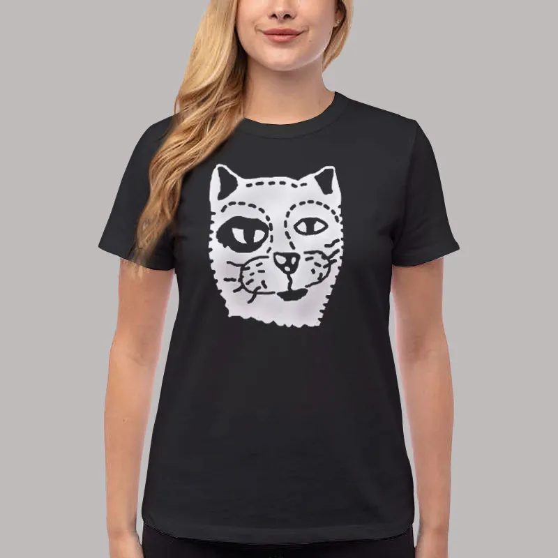 Women T Shirt Black Cat Face Grey Anatomy T Shirt, Sweatshirt And Hoodie