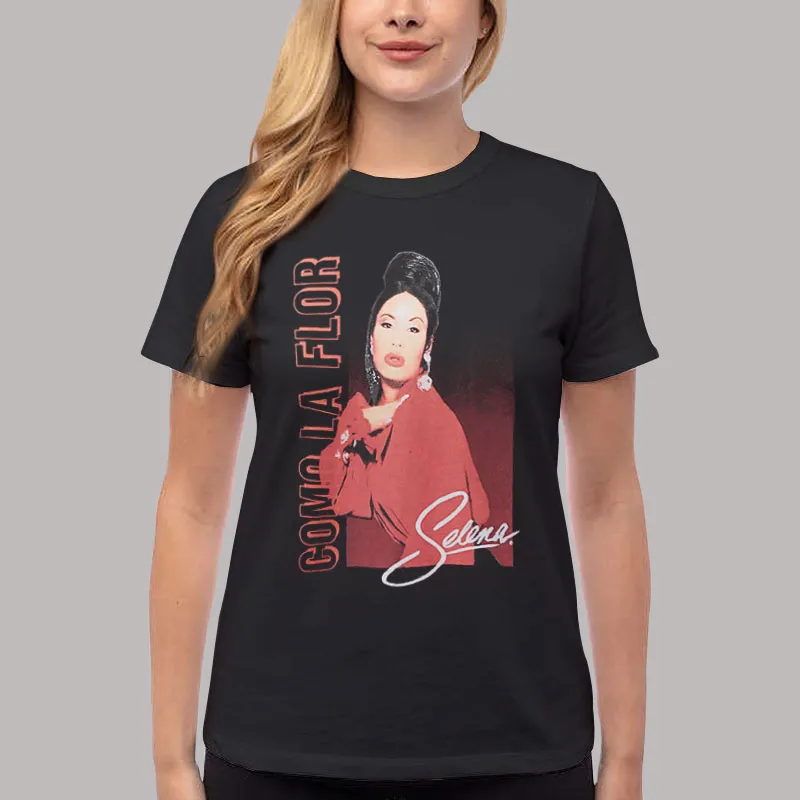 Women T Shirt Black Como La Flor Red Selena Sweatshirt