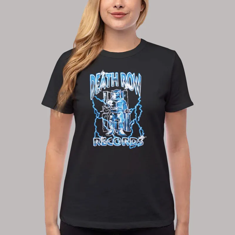 Women T Shirt Black Death Row Records Airbrush Logo T Shirt, Sweatshirt And Hoodie