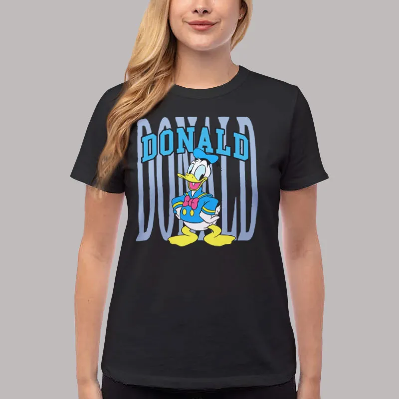 Women T Shirt Black Donald Duck Cartoon T Shirt, Sweatshirt And Hoodie