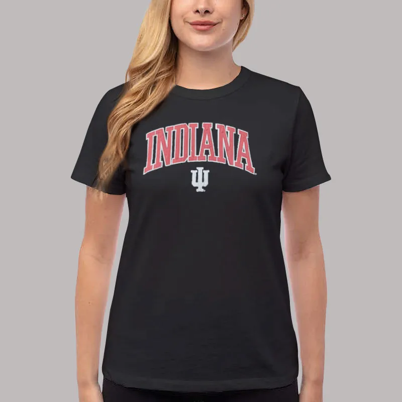 Women T Shirt Black Hoosiers Indiana University Sweatshirt