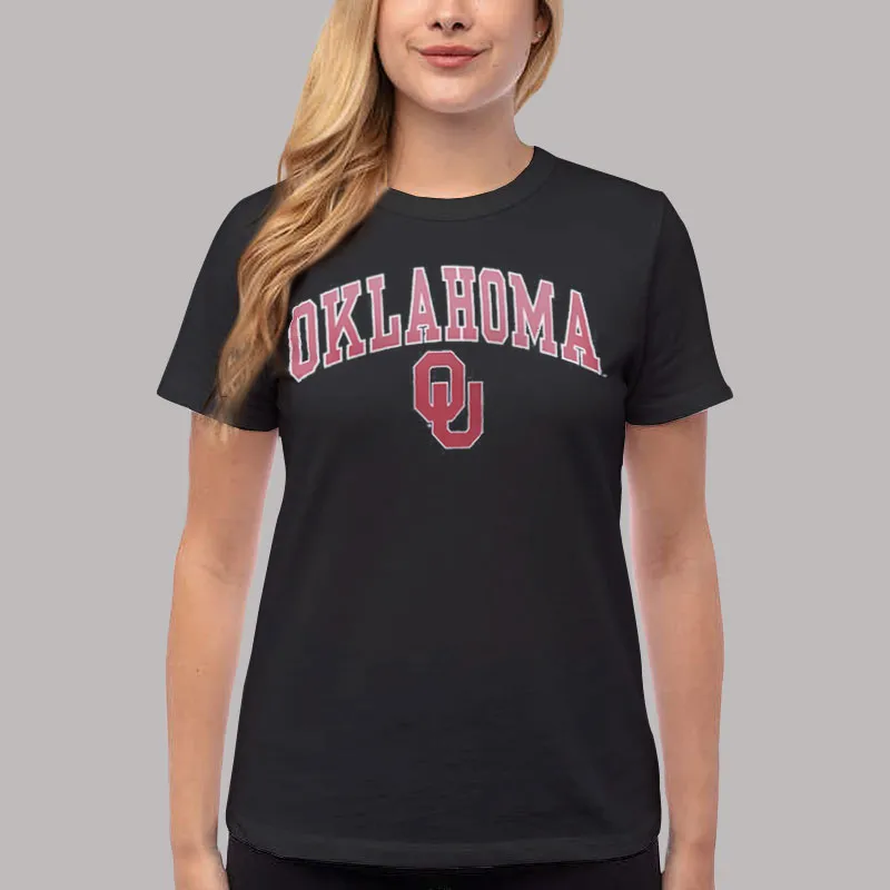 Women T Shirt Black Oklahoma University Ou Sweatshirt
