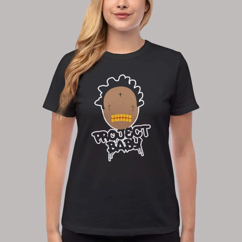 Women T Shirt Black Rugrats Kodak Black Project Baby Shirt